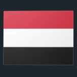 Bloc De Notas Bandera de Yemen<br><div class="desc">Este diseño presenta la bandera nacional de Yemen (oficialmente conocida como República de Yemen), que es un país en el extremo sur de la península Arábiga en Asia Occidental. Yemen está rodeado por Arabia Saudita al norte, el Mar Rojo al oeste, el Golfo de Adén y el Canal Guardafui al...</div>