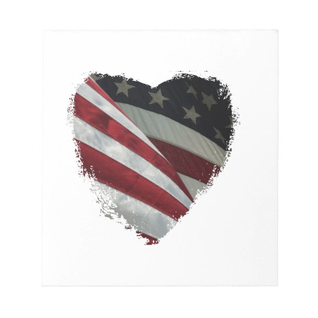 Bloc De Notas bandera del corazón (Frente)