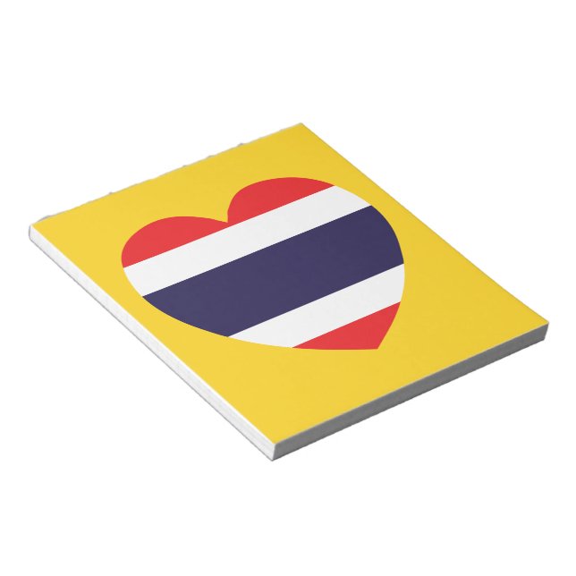 Bloc De Notas Bandera del Corazón de Tailandia (Lado Derecho)