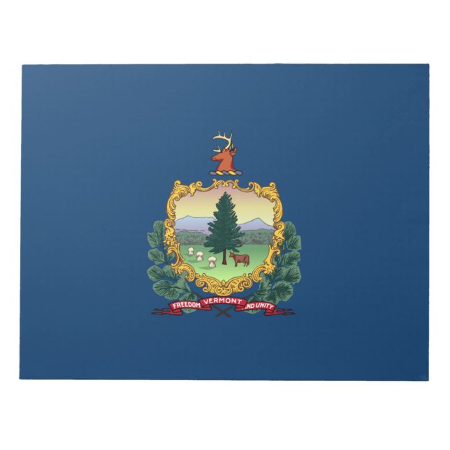 Bloc De Notas Bandera del Estado de Vermont (Frente)
