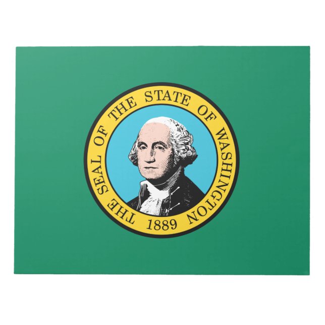 Bloc De Notas Bandera del Estado de Washington (Frente)