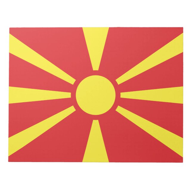 Bloc De Notas Bandera del Norte de Macedonia (Frente)