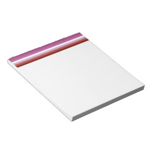 Bloc De Notas Bandera del orgullo lésbico femenino de SlipperyJo
