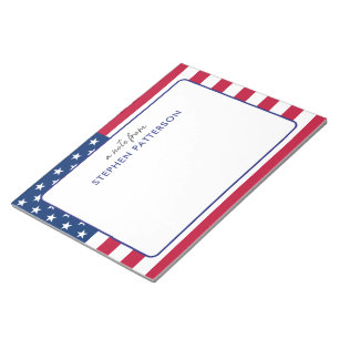 Bloc De Notas Bandera estadounidense personalizada Patriótica de