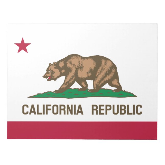 Bloc De Notas Bandera estatal de California (Frente)
