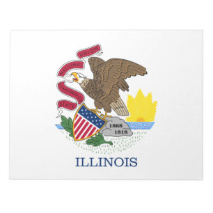 Bloc De Notas Bandera Estatal de Illinois