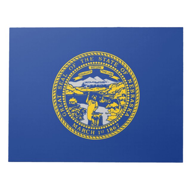 Bloc De Notas Bandera Estatal de Nebraska (Frente)