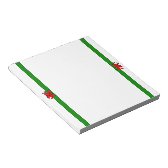Bloc De Notas bandera galesa (Lado Derecho)