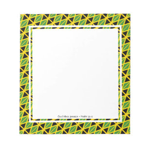 Bloc De Notas BANDERA JAMAICA Patriótica JAMAICANA Personalizada