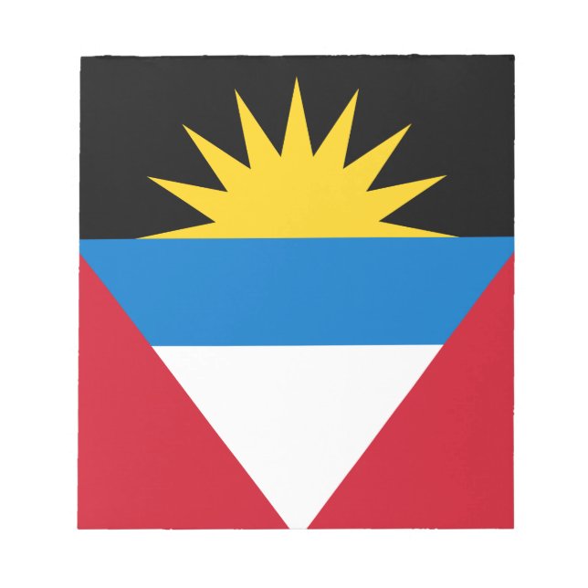 Bloc De Notas Bandera Patriótica de Antigua y Barbuda (Frente)