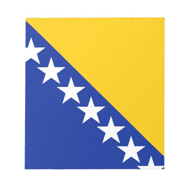 Bloc De Notas Bandera patriótica de Bosnia Herzegovina (Frente)