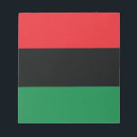 Bloc De Notas Bandera roja, negra y verde<br><div class="desc">Los 3 colores panafricanos de la bandera representan: RED: la sangre que une a todas las personas de ascendencia africana negra, y derramada por la liberación; NEGRO: personas negras cuya existencia como nación, aunque no como estado-nación, se afirma por la existencia de la bandera; y VERDE: la abundante riqueza natural...</div>