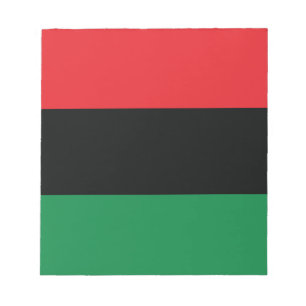 Bloc De Notas Bandera roja, negra y verde
