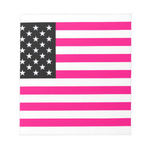 Bloc De Notas bandera rosa estadounidense