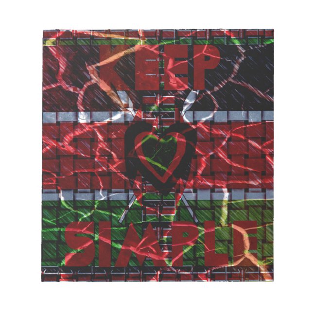 Bloc De Notas Bandera rota: Manténganlo simple - Resiliencia ken (Frente)