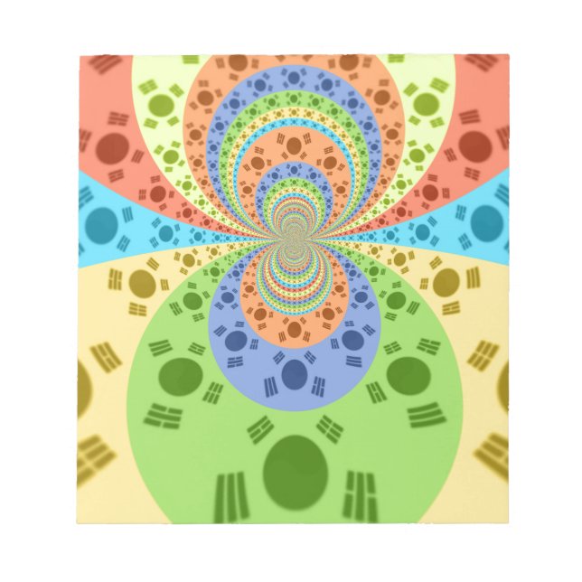 Bloc De Notas Bandera surcoreana inspira arte abstracto (Frente)