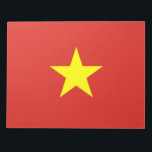 Bloc De Notas Bandera vietnamita (Vietnam)<br><div class="desc">Este diseño presenta la bandera nacional de Vietnam (oficialmente conocida como República Socialista de Vietnam), que es un país en el sudeste asiático. Es el país más oriental de la península indochina. Vietnam tiene fronteras terrestres con China al norte, y Laos y Camboya al oeste. Vietnam también tiene fronteras marítimas...</div>