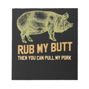 Bloc De Notas Barbacoa BBQ Grill Pig Funny Pork Id Humo Que As