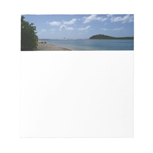 Bloc De Notas Barco de vela a la distancia en Santo Tomás (Frente)