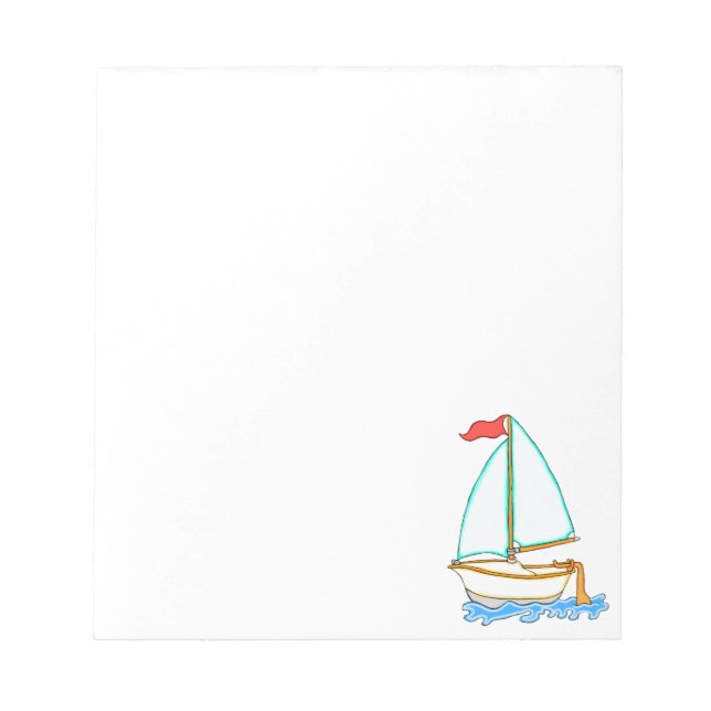 Bloc de notas Barco de vela colorido 1 (Frente)