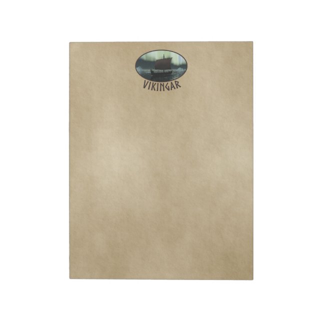 Bloc De Notas Barco Viking Bajo Luces del Norte (Lado Izquierdo)