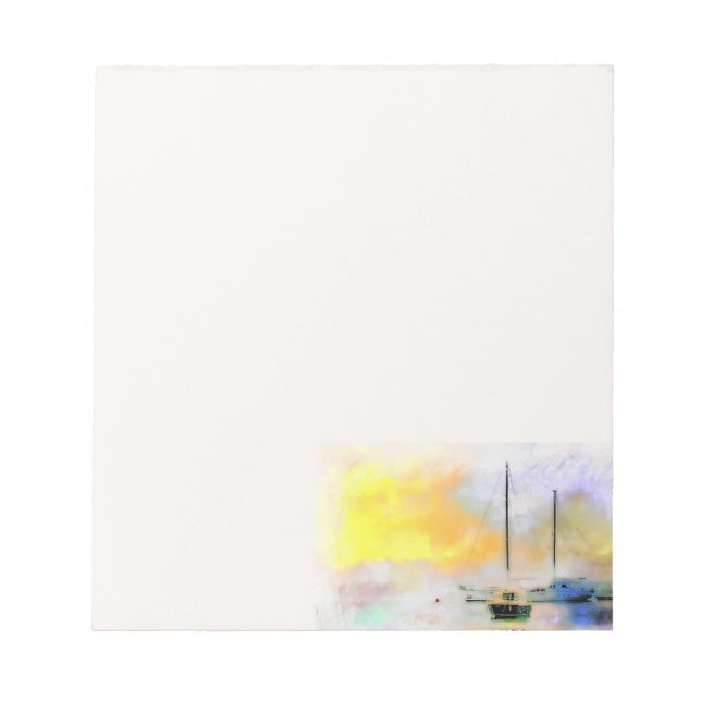 Bloc De Notas barcos al atardecer (Frente)