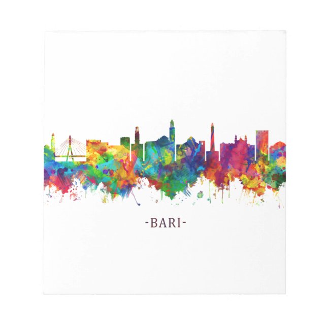 Bloc De Notas Bari Italy Skyline (Frente)