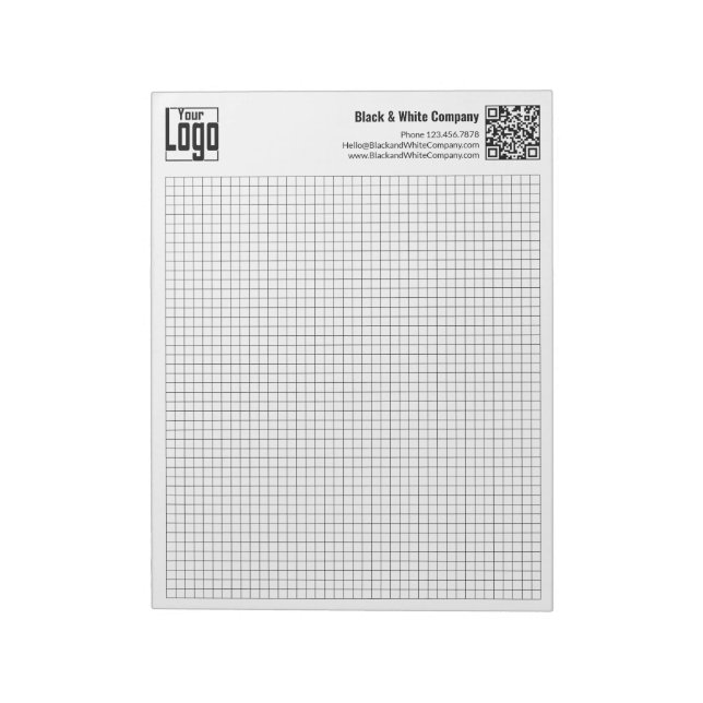 Bloc De Notas Basic Logo QR-code Black Grid Graph Calcpad (Lado Izquierdo)