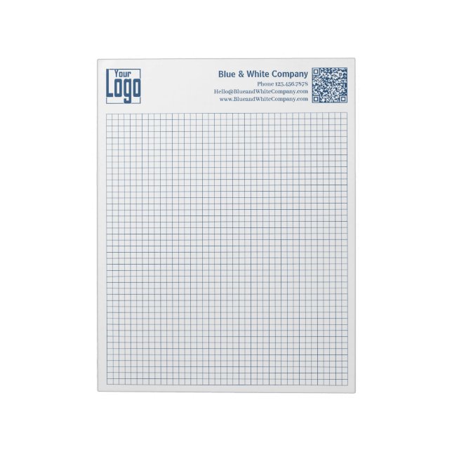 Bloc De Notas Basic Logo QR-code Blue Grid Graph Calcpad (Lado Izquierdo)
