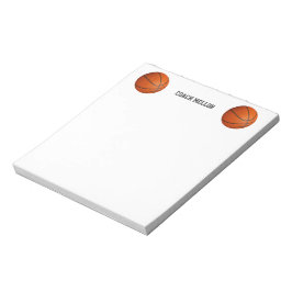 Bloc De Notas basketball coach custom name