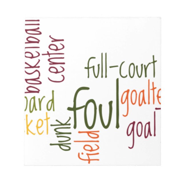 Bloc De Notas Basketball Game Beautiful amazing text quote  (Frente)