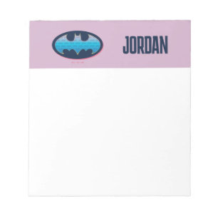 Bloc De Notas Batman Símbolo rosa y azul
