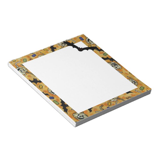 Bloc De Notas Bats y Zombie Jack-O-Lanterns (Lado Derecho)