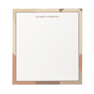 Bloc De Notas Bauhaus Terracota Beige Abstract Personalizado