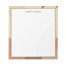 Bloc De Notas Bauhaus Terracotta Beige Abstract Personalized