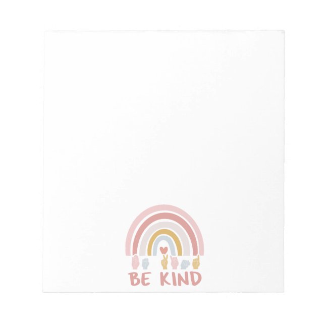 Bloc De Notas Be Kind ASL III - Lenguaje Rótulo americano (Frente)