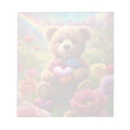Bloc De Notas Be mine Valentine Teddy 1