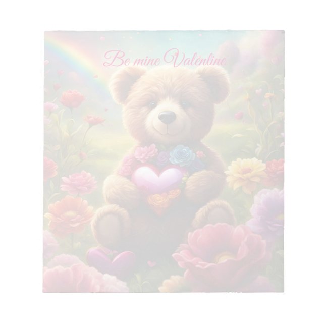 Bloc De Notas Be mine Valentine Teddy 1 (Frente)