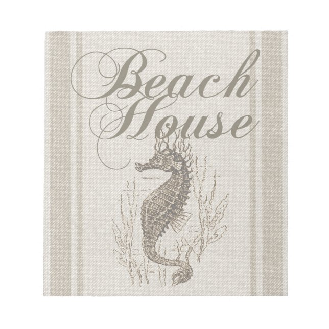 Bloc De Notas Beach House Seahorse Seashore (Frente)