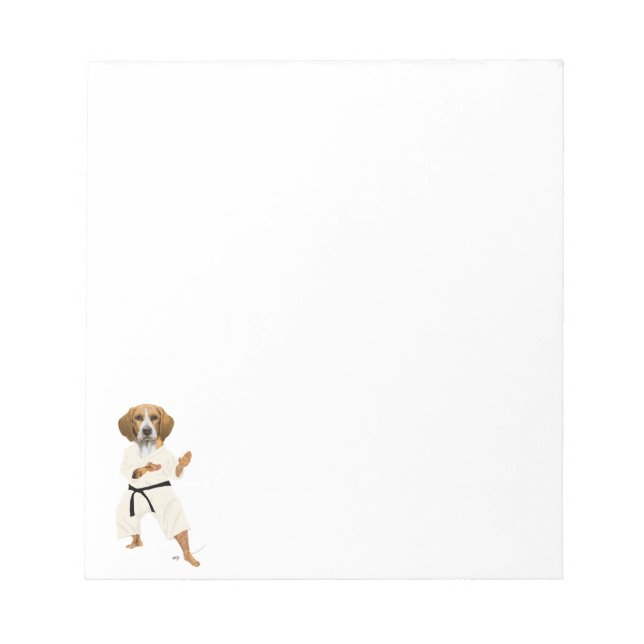 Bloc De Notas Beagle de Karate (Frente)
