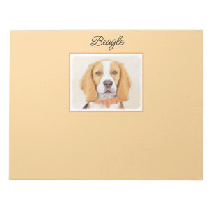 Bloc De Notas Beagle Hound Dog Pintura original de animales