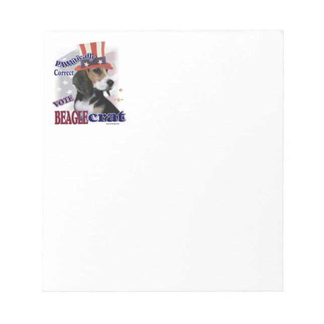 Bloc De Notas Beagle Humor Político (Frente)