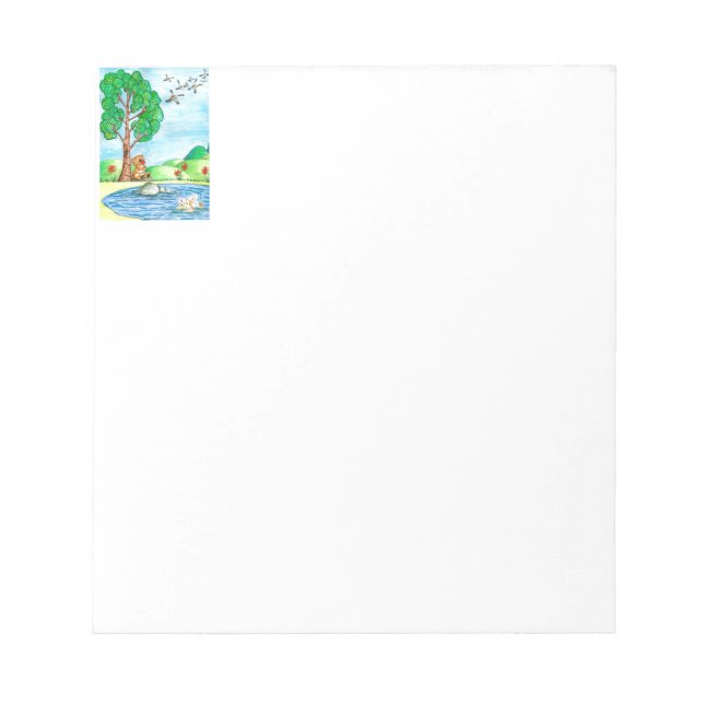 Bloc De Notas Bear con flores Notepad (Frente)