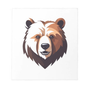 Bloc De Notas Bear Vector Art Animal Moderno Ciudad Urbana Gráfi