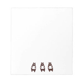 Bloc De Notas Bears In a Line Notepad