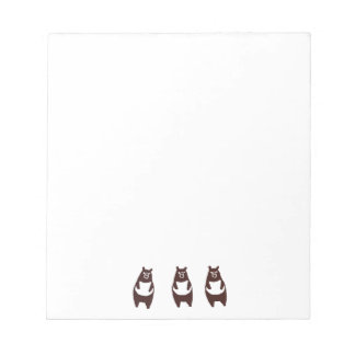 Bloc De Notas Bears In a Line Notepad
