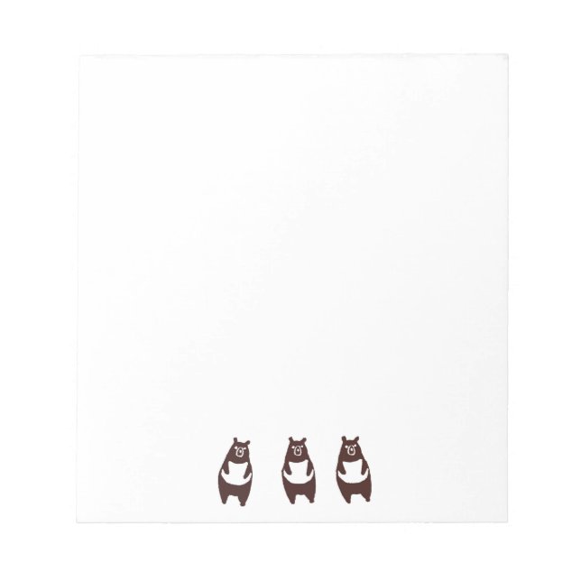 Bloc De Notas Bears In a Line Notepad (Frente)