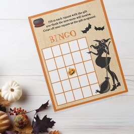 Bloc De Notas Bebé Breve Ducha Halloween Juego de Bingo de Bruja