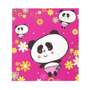 Bloc De Notas Bebé de Panda lindo perxonalizado