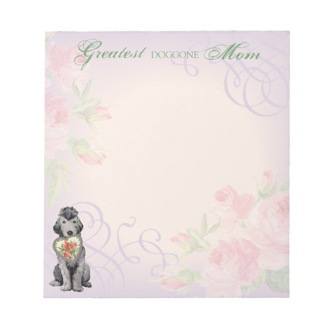 Bloc De Notas Bedlington Terrier Heart Mom Notepad (Frente)